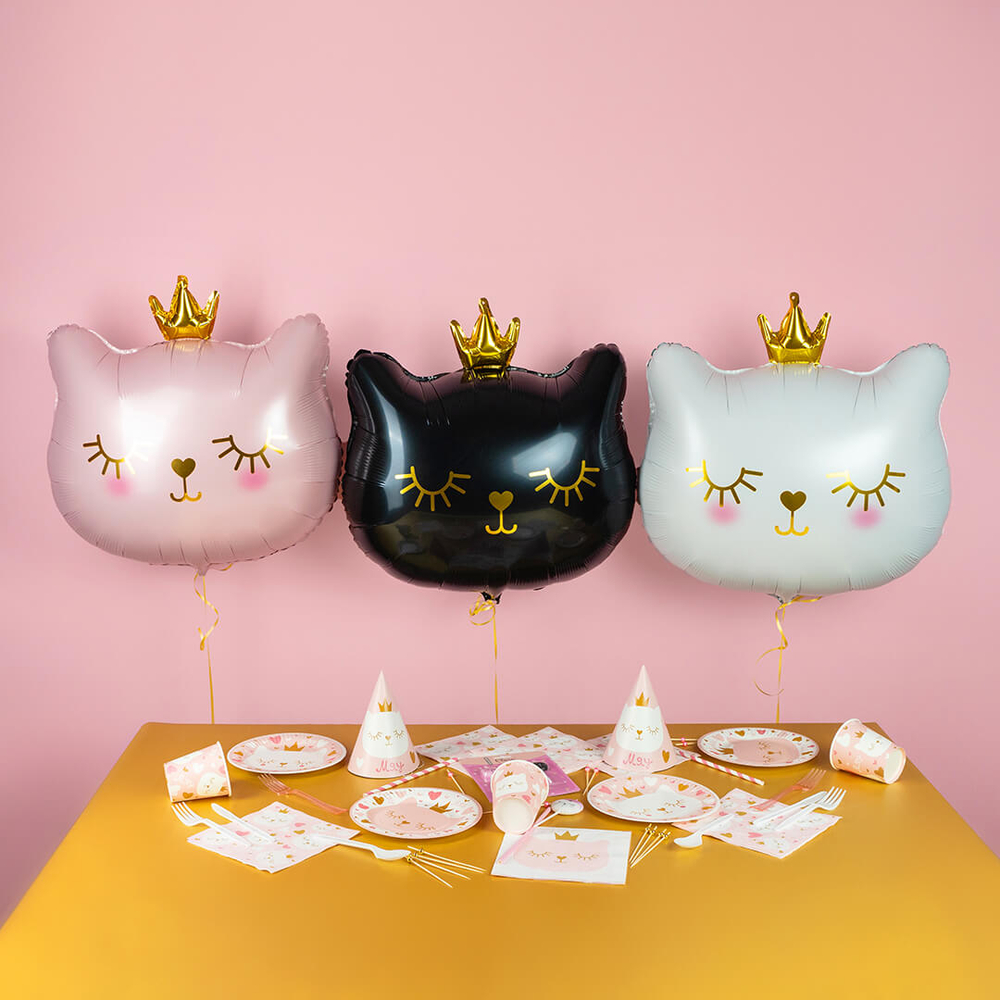 Шар Кошка в короне белая