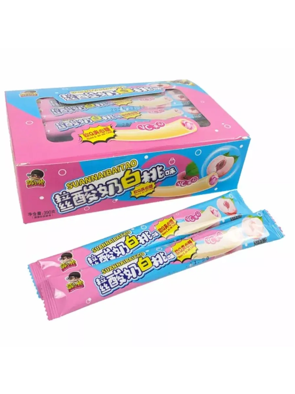 Жевательные конфеты тянучки со вкусом Персика 13 г * 30 шт