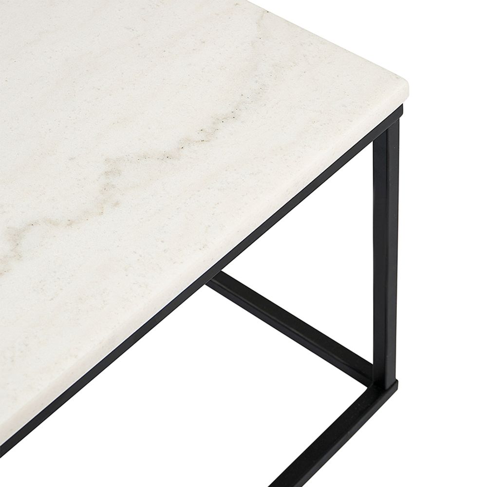 Столик журнальный Mayen, 90х40 см, белый/черный