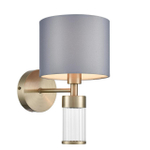 8108/1W MODERNI LN26 182  латунь титаниум/серый, металл/текстиль/стекло Бра E14 40W 220V DAMONA