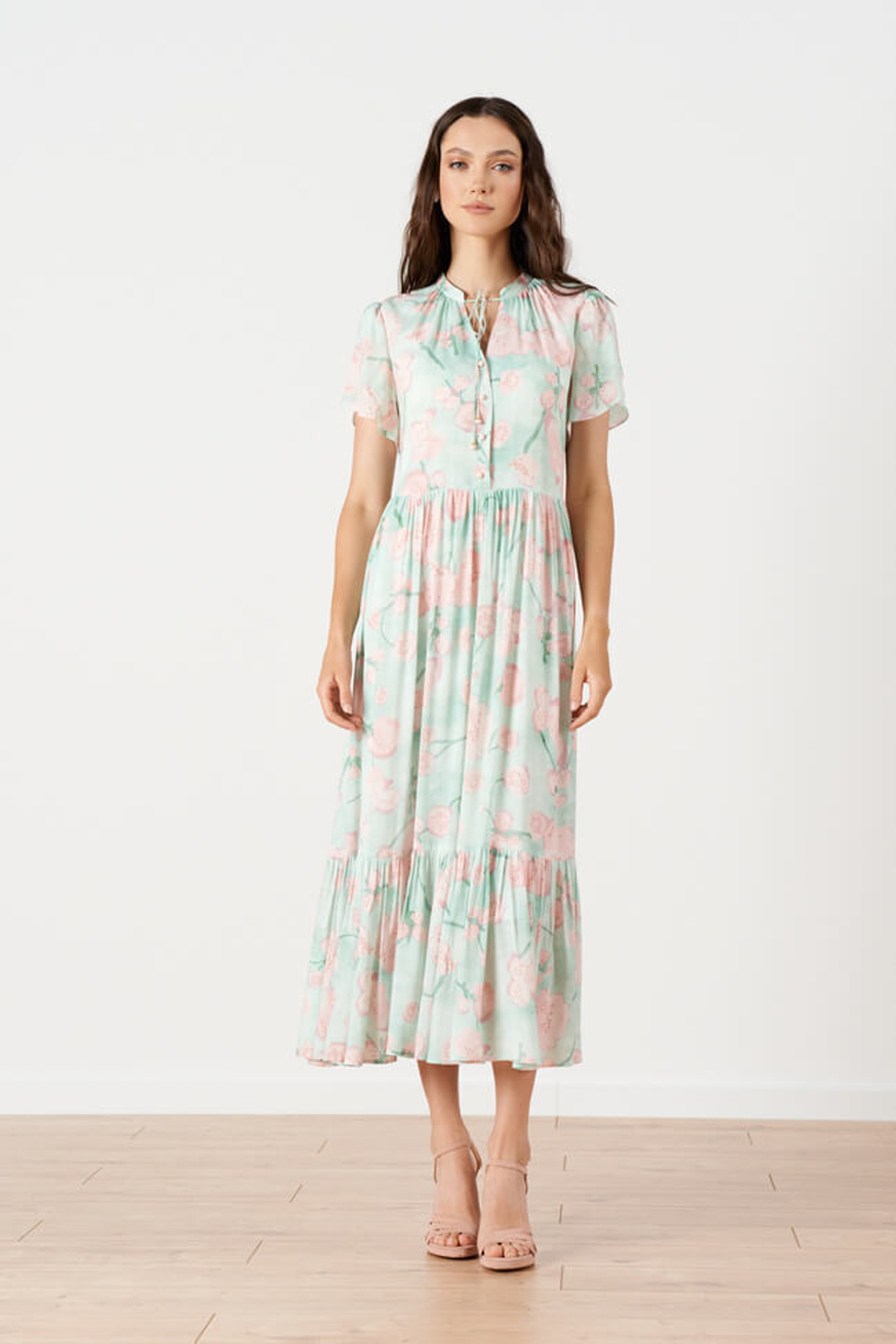 51668 Платье женское (мятный принт)