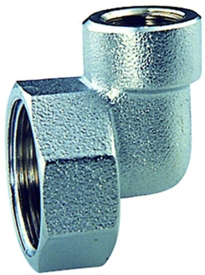 Переходник угловой, хром., 3/4"ВР х 1/2"ВР