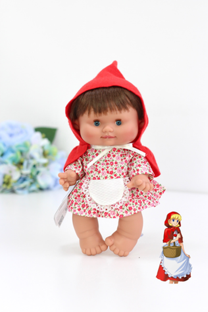 Пупс "Красная шапочка" с закрывающимися глазками Nines d’Onil, - 26 см