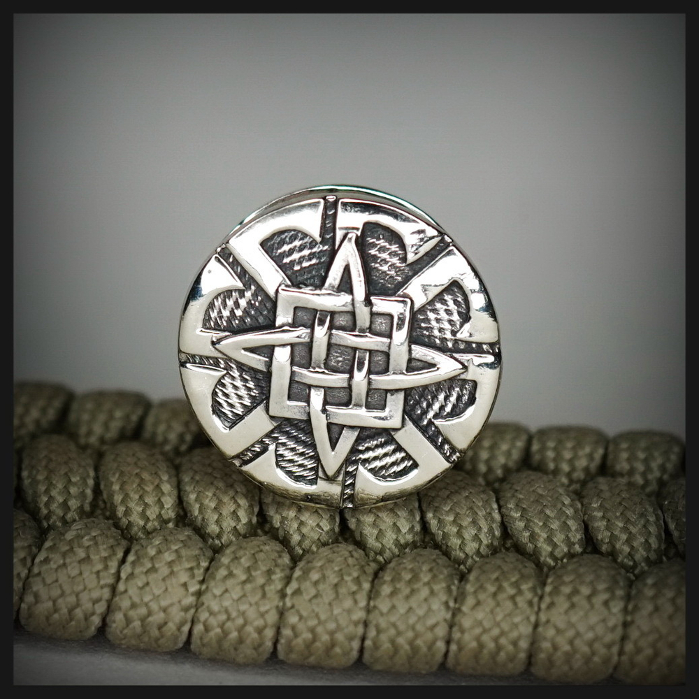 Бусина - вставка для браслета "Громовик" , мельхиор