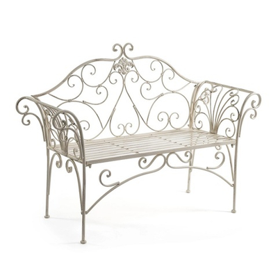 Скамья Secret de Maison Божоле/Beaujolais (мод.PL08-8574) металл, 136х46х96см, античный белый