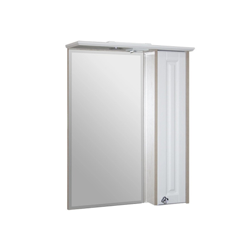 Зеркальный шкаф "ВЕРСАЛЬ-55" белое дерево правый с подсветкой(ПВХ)