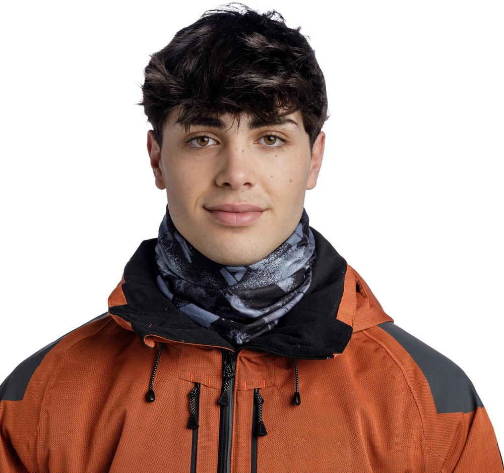 Тонкая зимняя бандана Buff Thermonet Skatick Graphite