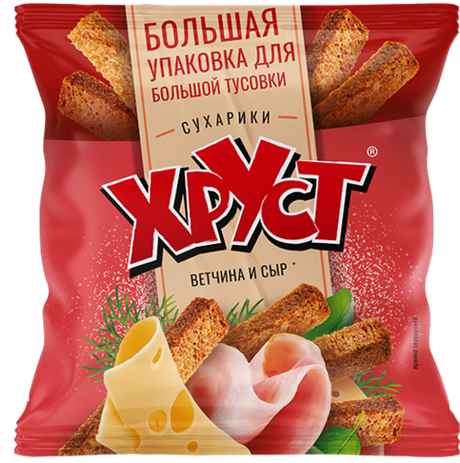 Сухарики со вкусом ветчины и сыра 100 г