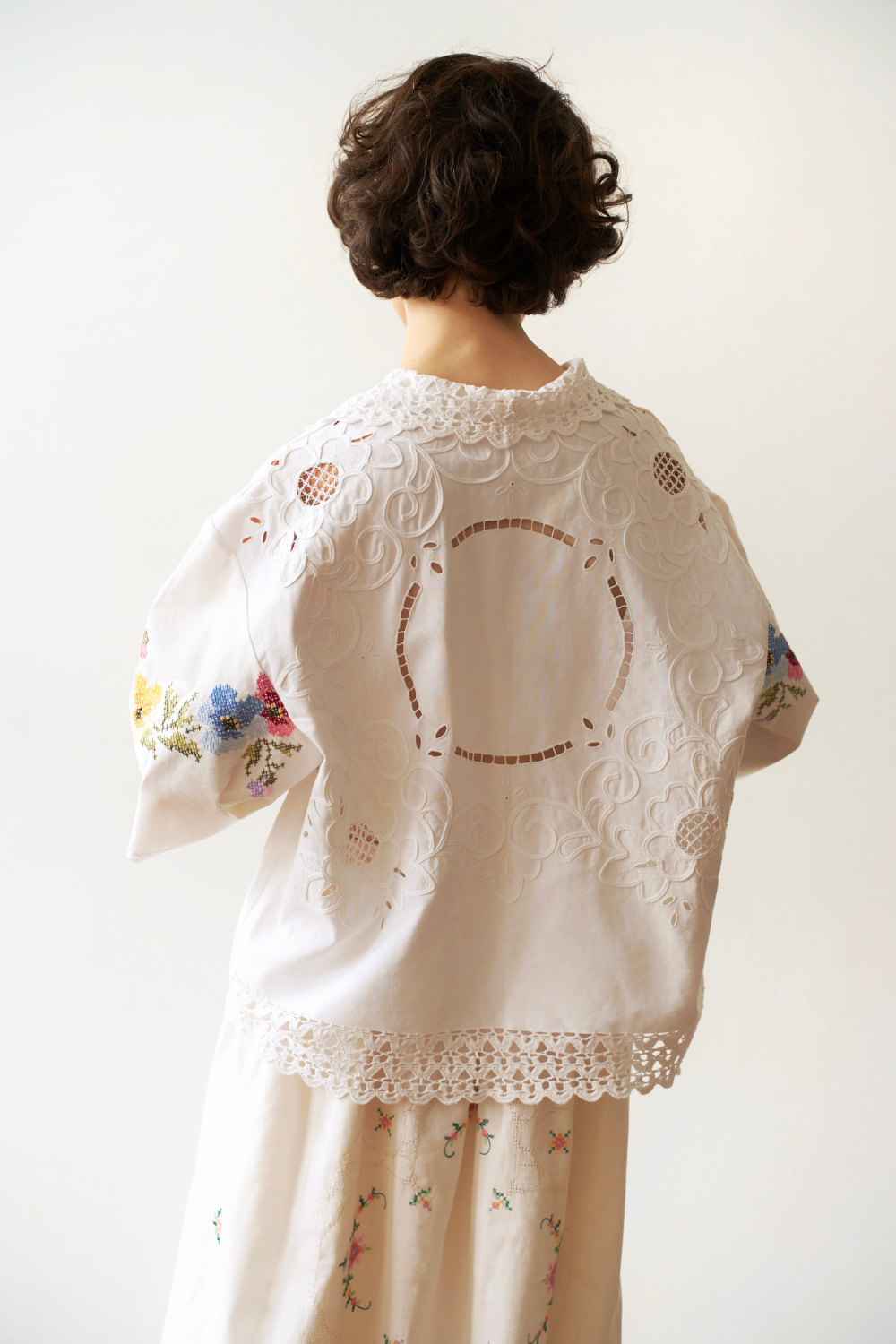 Рубашка с вязанным кружевом