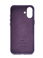 Кожаный чехол Leather Case iPhone 16 Plus, Dark Cherry Темно-Фиолетовый