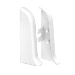 Торцевые (пара) для плинтуса 55мм "Идеал Классик", 001 Белый