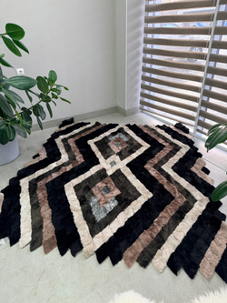 Покрывало меховое ковер из шкуры овчины