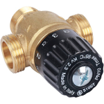 Клапан термостатический смесительный STOUT - 3/4" (НР, 30-65°C, Kvs 2.3, T-образное смешивание)