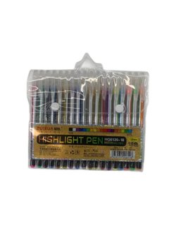 Набор гелевых ручек с блестками 18 цветов, линия письма 1мм