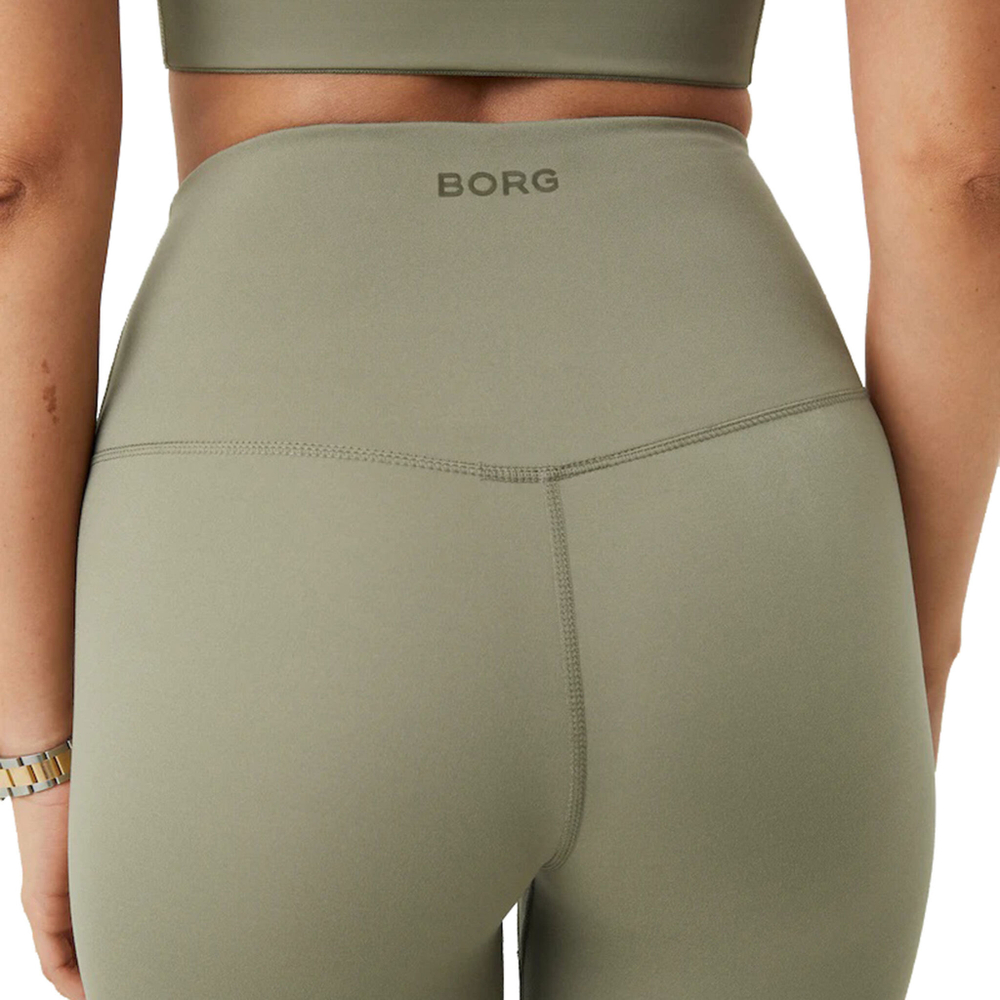 Женские теннисные брюки Björn Borg Borg High Waist Comfort Tight Women - Olive