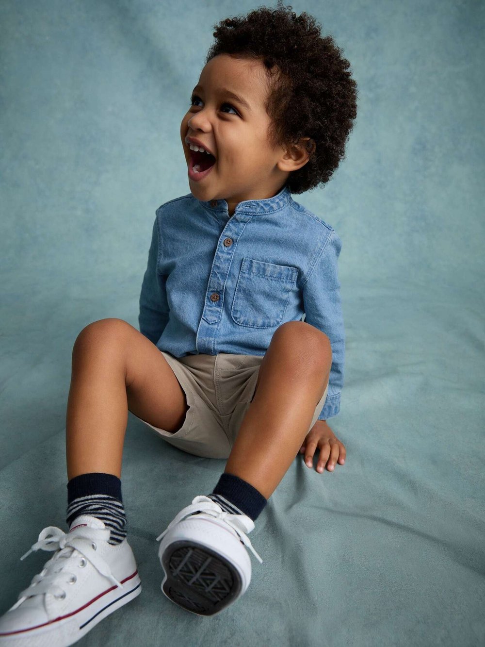 Рубашка джинсовая для мальчика Next E32-529, Синий