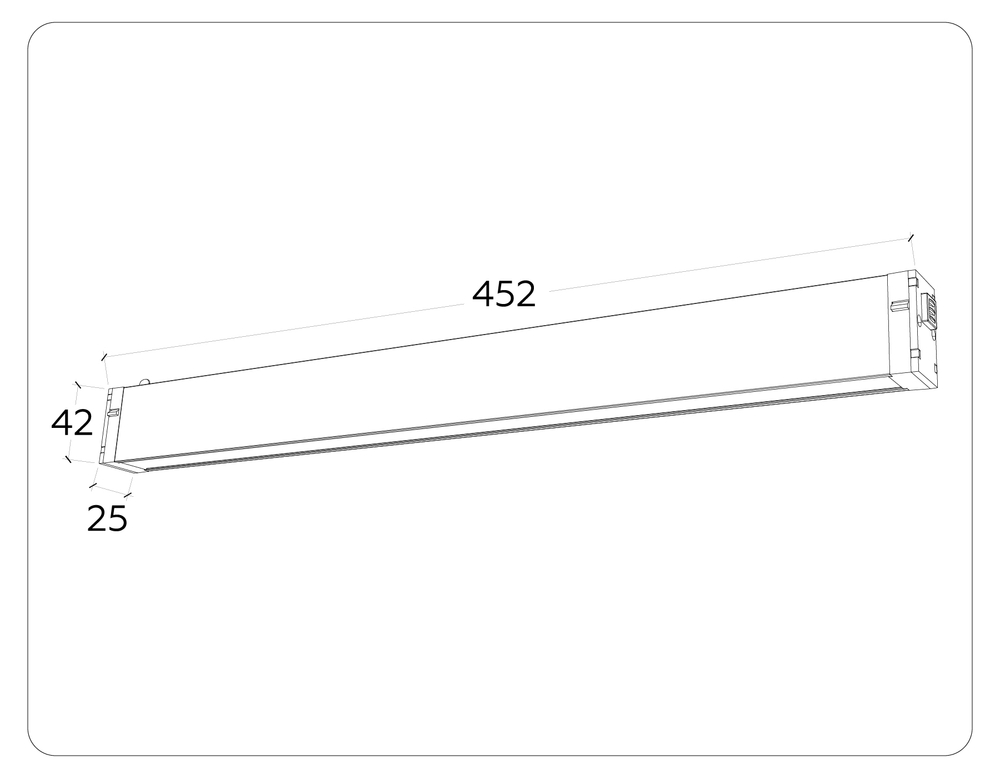 GL1281 WH белый IP20 18W 3000K-6400K 220V 120° 452*25*42 (Без ПДУ)