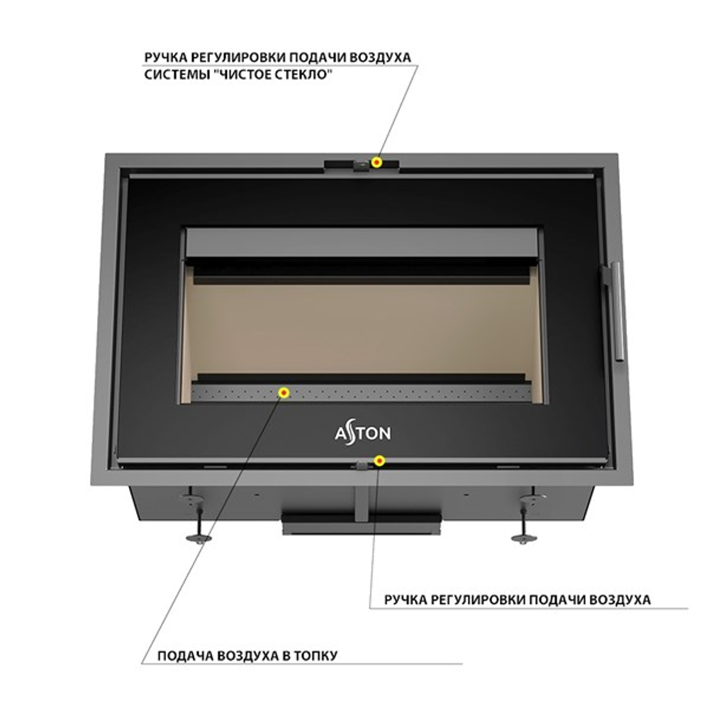 Печь-Камин ASTON "SENATOR BLACK"