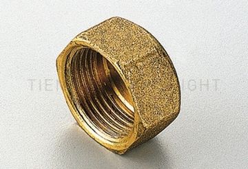 Заглушка латунная Tiemme 1/2" ВР с внутренней резьбой фитинг 1500058