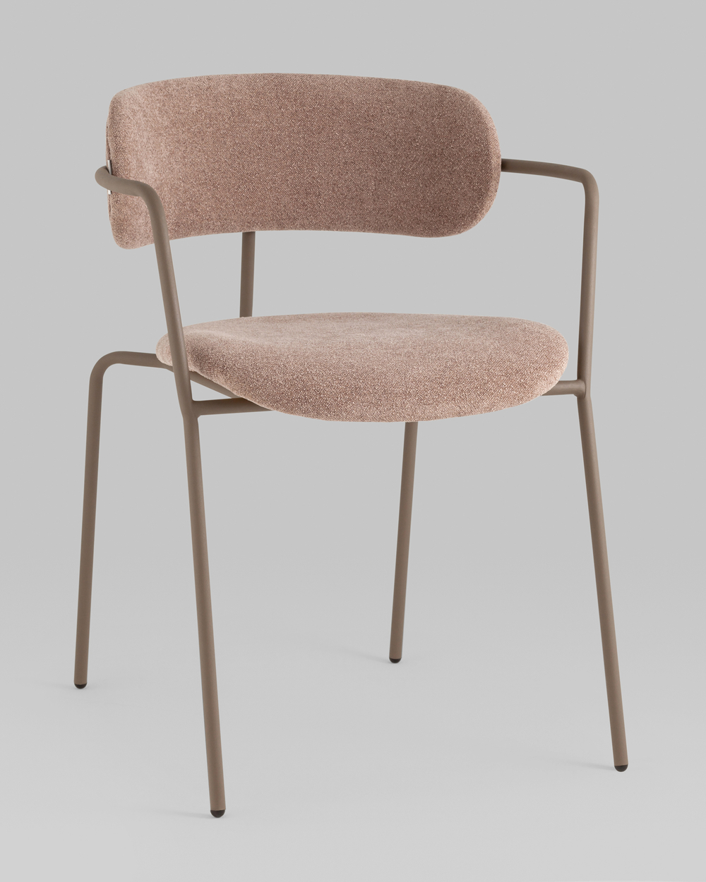 Стул Дженни букле бежевый каркас бежево-серый матовый