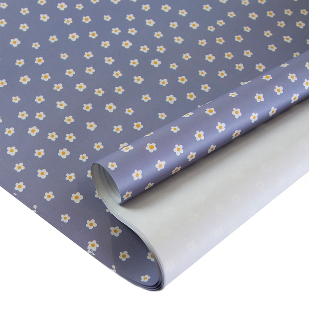 Упаковочная бумага (0,7*1 м) Ромашки /листы