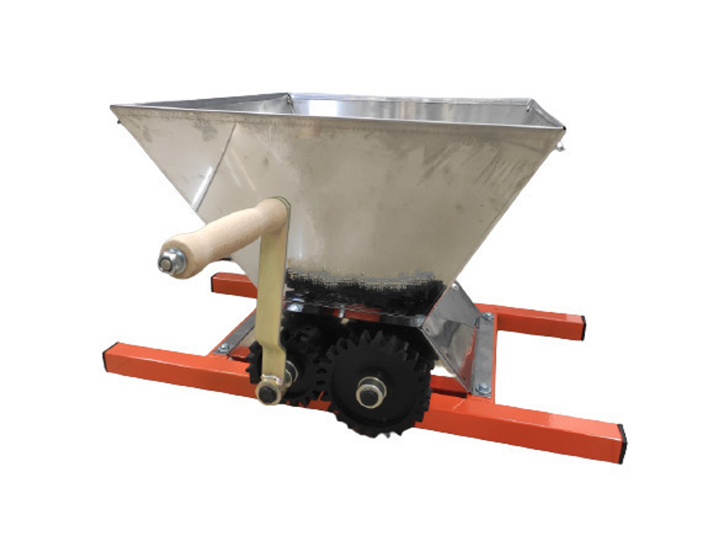 Дробилка для винограда, фруктов и ягод КОЛОС 24 л, НЕРЖАВЕЙКА (С регулируемым зазором между вальцами)