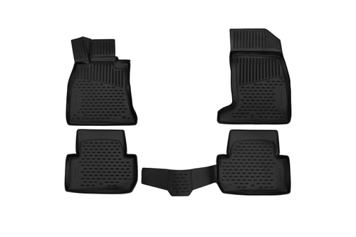 Коврики в салон для KIA Stinger (I, Iр), 2017-2021, 2021-, лифтбек, 4 шт. (полиуретан) ELEMENT3D2566210