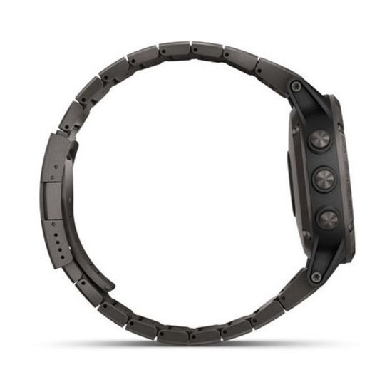 Мужские мультиспортивные часы Garmin Fenix 5 Plus Sapphire - титановый серый DLC с титановым DLC ремешком 010-01988-03