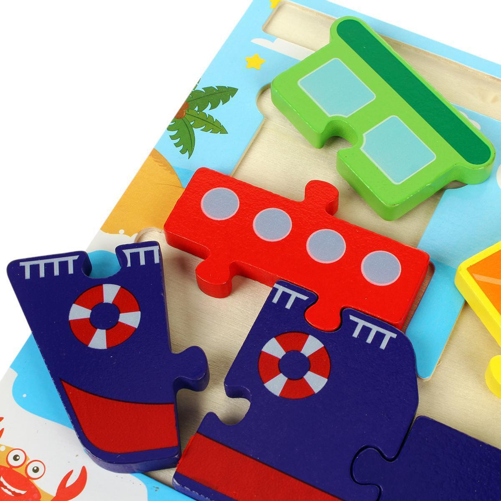 Развивающая игрушка деревянная Пазл, C-41809