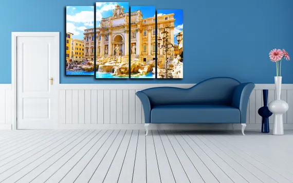 Модульная картина "Фонтан Треви"