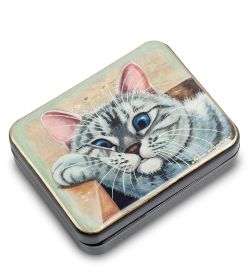 Народные промыслы ШК-55/ 34-A Шкатулка «Кот» исп.Лидяева