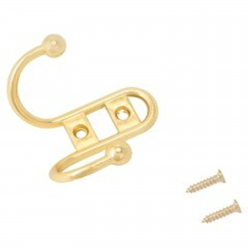 Крючок-вешалка СТАНДАРТ 208 B GP золото (2крючка)  маленький / 10208