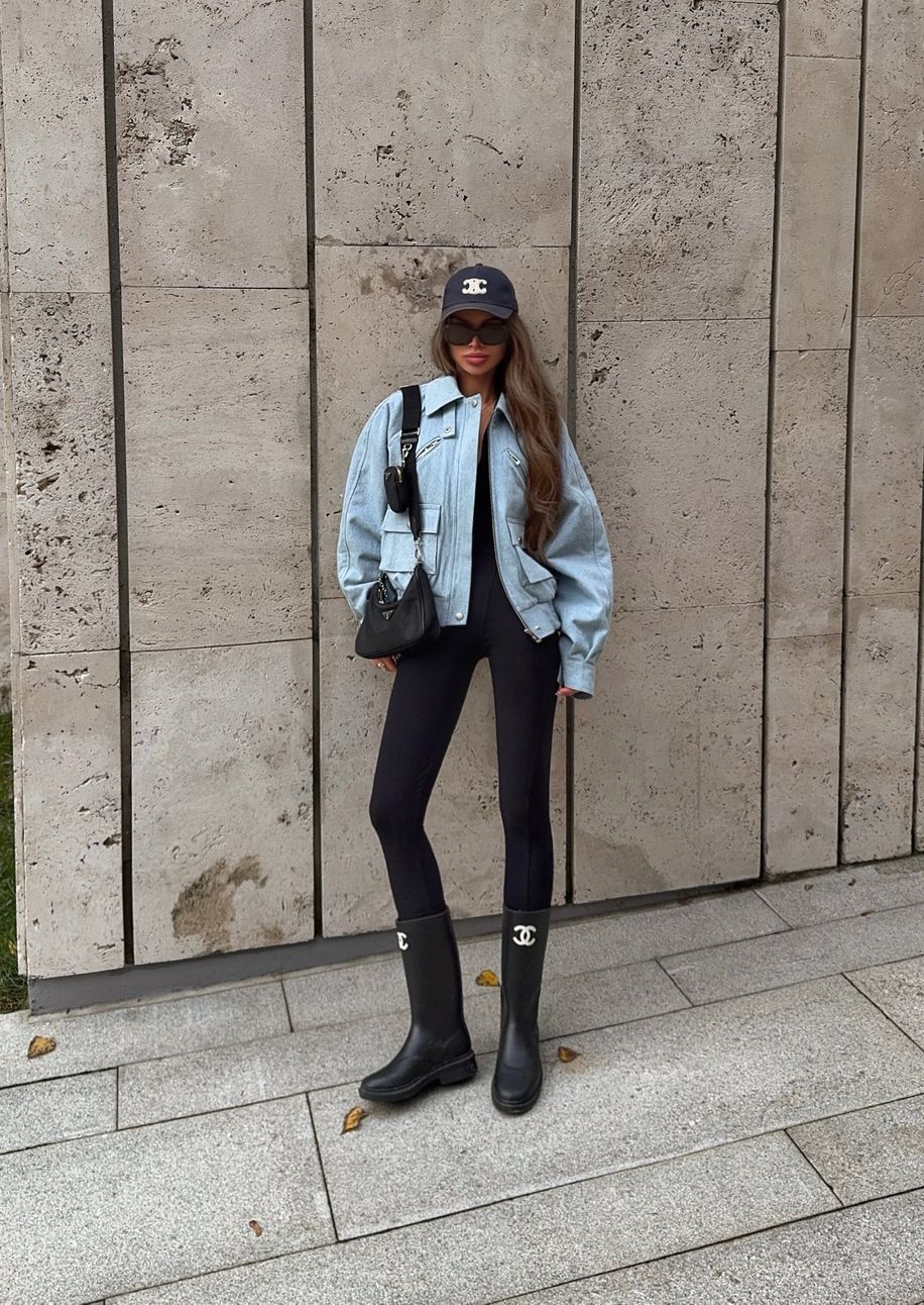 Удлинённый бомбер DENIM