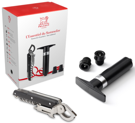 CLAVELIN & EPIVAC - Набор 4 предмета штопор, вакуумный насос и 2 пробки (set 4 pcs)