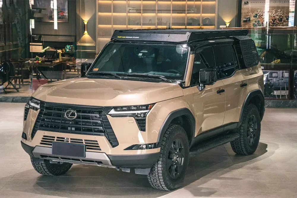 Платформа на крышу с лестницой и органайзером для Lexus GX 550 G550h 2024 Лексус багажник на крышу боковая лестница