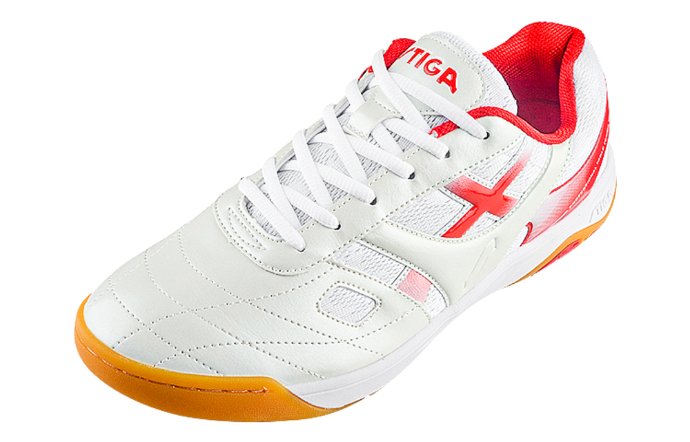 Stiga Breathable Abrasion Resistant Slip Resistant Low top Training Shoes Unisex White Red