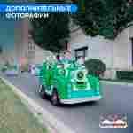 Детский электромобиль для парка развлечений «Зелёный патруль» двухместный, полный привод