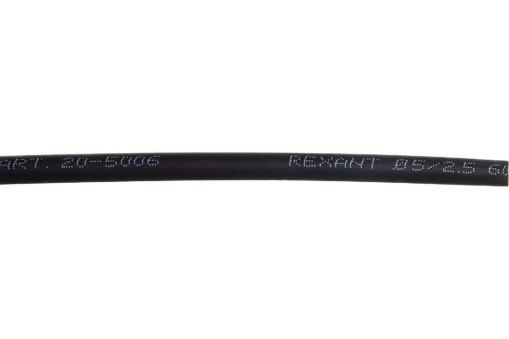 Термоусадка 5,0 / 2,5 мм 1 м черная, 50 шт REXANT 20-5006