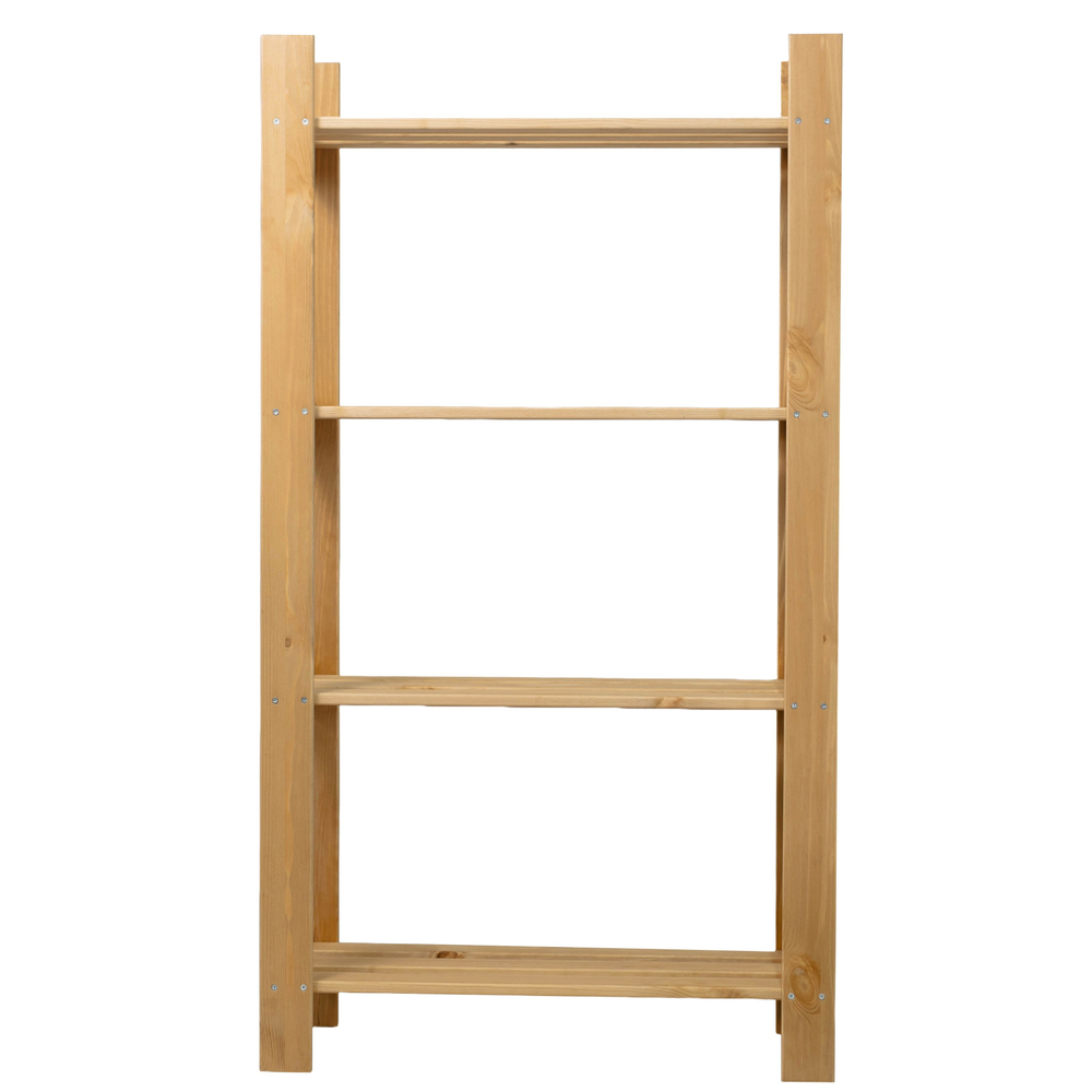 Стеллаж 64х28х116, Альберт, напольный, деревянный для рассады, цветов, игрушек, книг, на балкон, для кухни, натуральный бейц, Dipriz