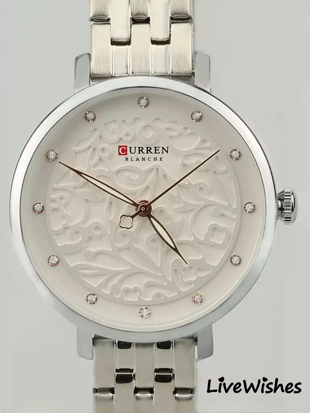 Часы наручные кварцевые CURREN на металлическом браслете, серебристый W8310-05