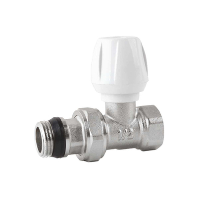 Прямой ручной регулировачный вентиль для радиатора с самоуплотняющимся сгоном 1/2" UHT