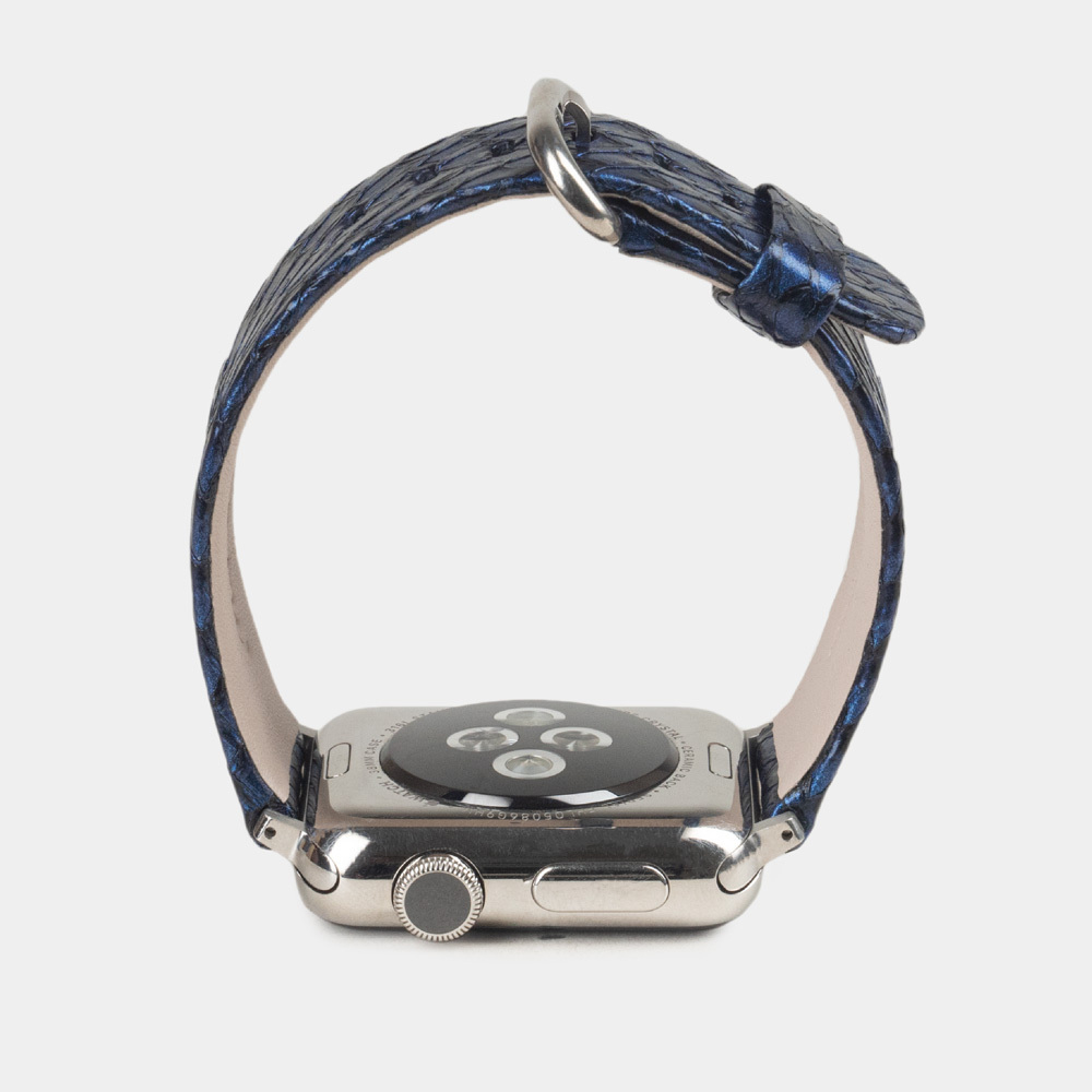 Ремешок для Apple Watch 40/41/42 mm из кожи лосося, цвета синий градиент