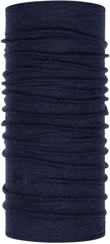 Шерстяной шарф-труба Buff Wool midweight Night Blue Melange Фото 1