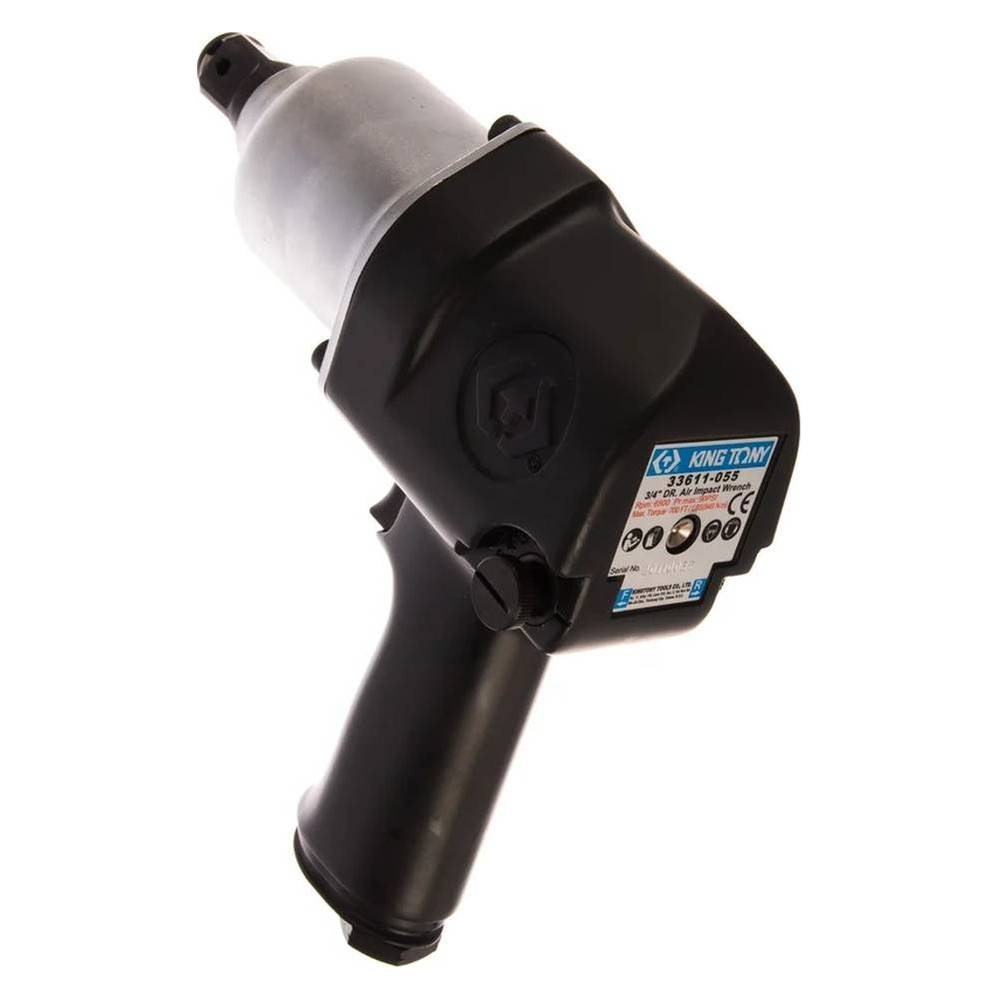 Гайковерт пневматический ударный 3/4", 949 Нм, в комплекте 3 торцевые головки KING TONY P33611-055B