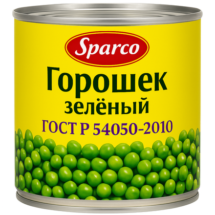 Горошек зеленый Sparco 400 гр