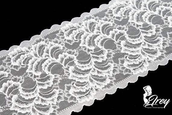 03-276 Кружево эластичное 22 см, теплый белый