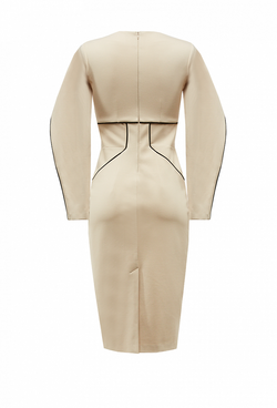 Платье футляр бежевое 01-04-20FW