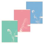 Тетрадь А4, 48 л., BRAUBERG, скоба, клетка, обложка картон, "PASTEL", 404041, 3шт