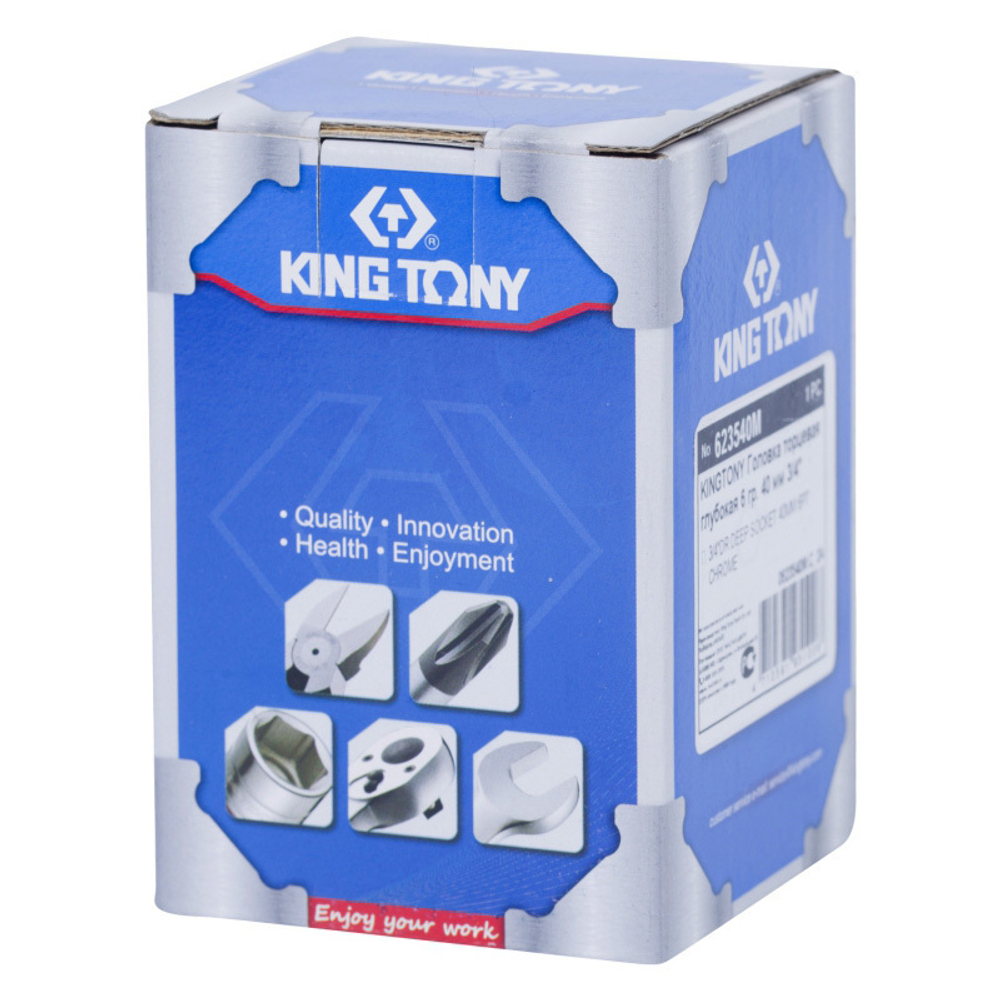 KING TONY (623540M) Головка торцевая глубокая шестигранная 3/4", 40 мм