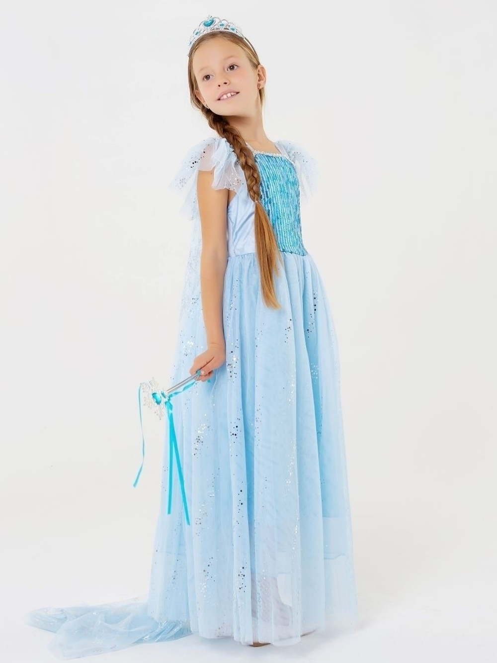Платье принцессы Эльзы + шлейф